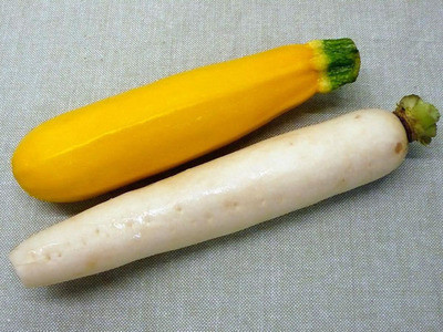 白萝卜:迷你版. (黄色是夏南瓜)