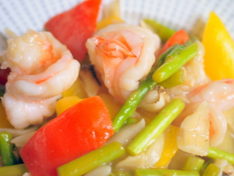 百合芦笋烩虾仁[落建养发料理]